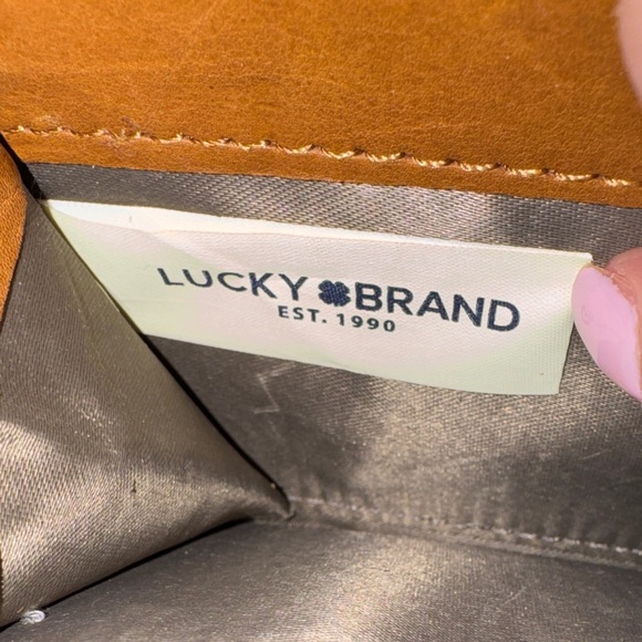 Lucky Brand Brown Leather Wristlet Wallet - Picture 8 of 12